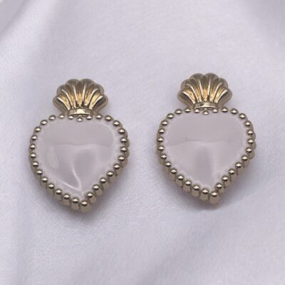 Bijou de bouton Exvoto blanc