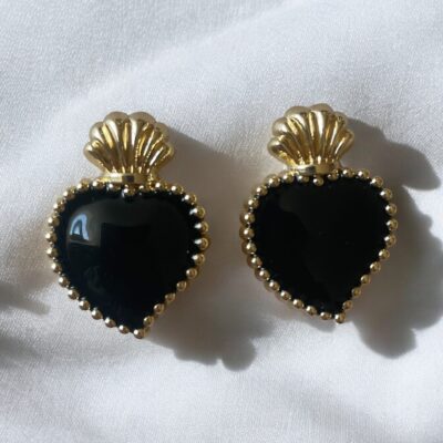 Bijou de bouton Exvoto noir