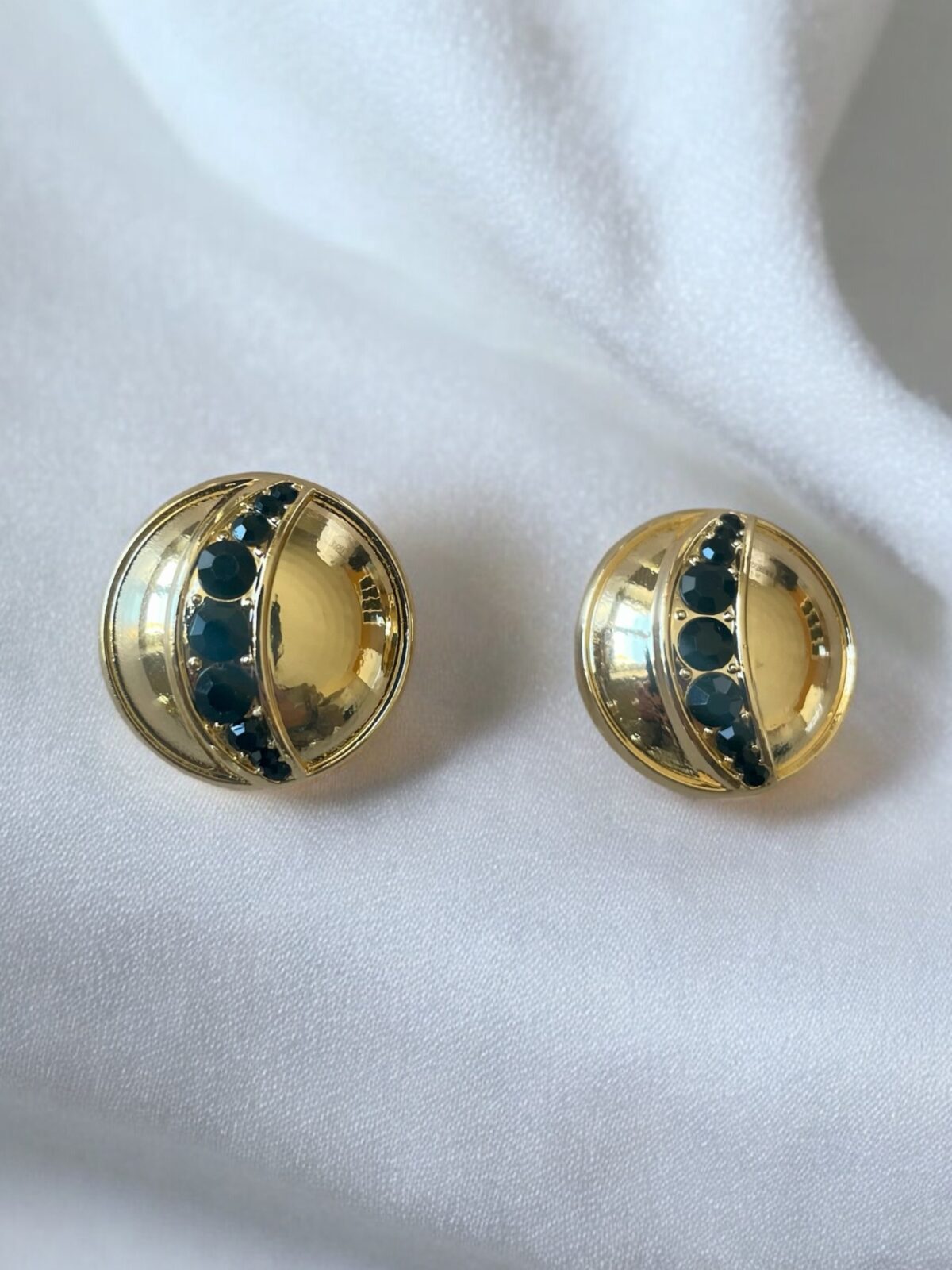 Bijou de bouton Loly - Gold & Black