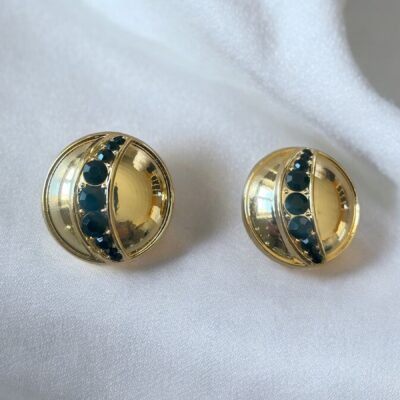Bijou de bouton Loly - Gold & Black