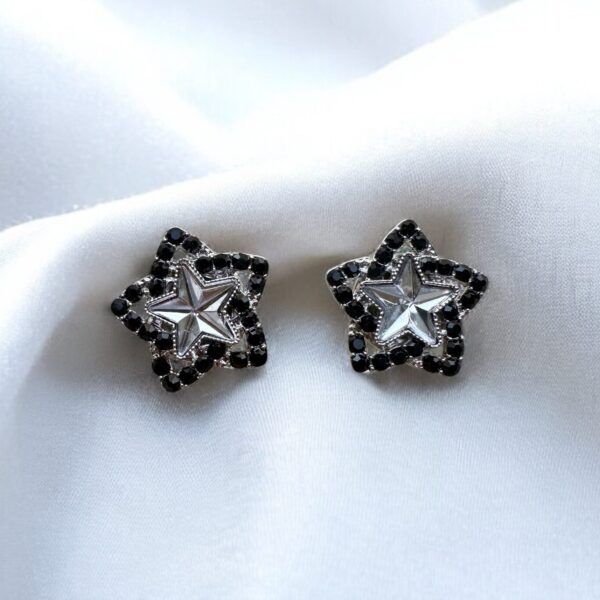 Bijou de bouton Etoile & Strass - Argenté