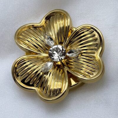 Bijoux de gros bouton XL - Fleur de pensée