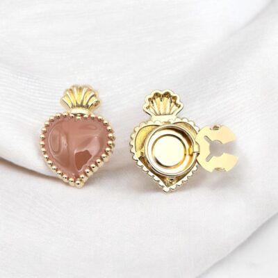 Bijoux de bouton Exvoto terracotta clair – Image 2